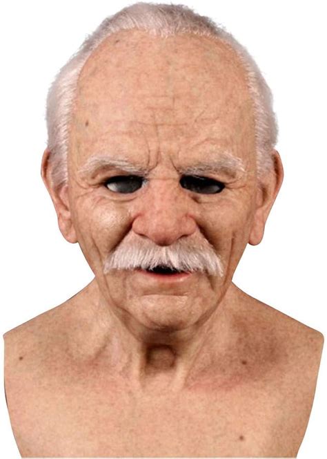 halloween mask old man|old man halloween masks adults.